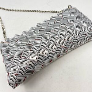 Candy Wrapper Purse with Chain Barcode Red Black White